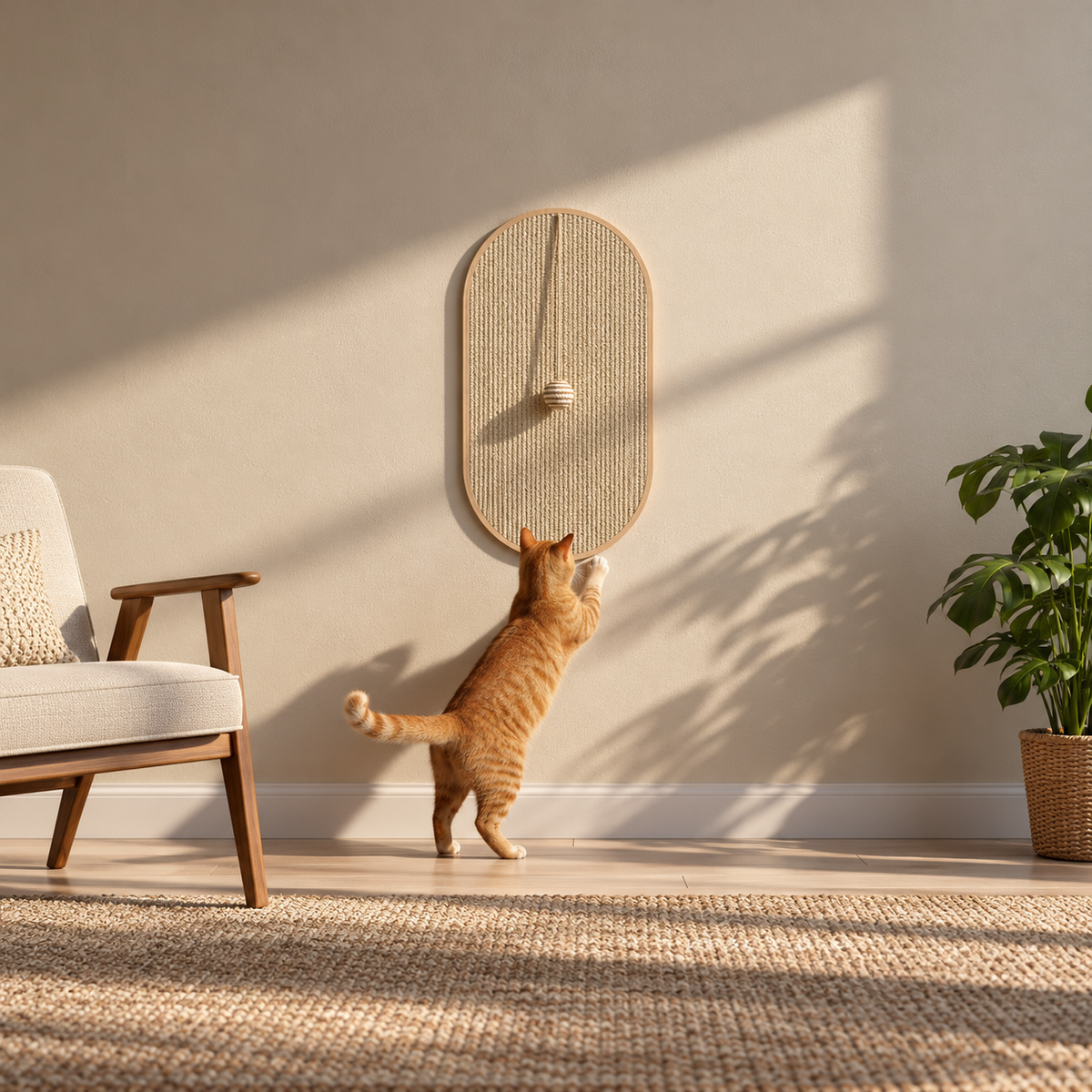 Griffoir à Chat Mural En Bois