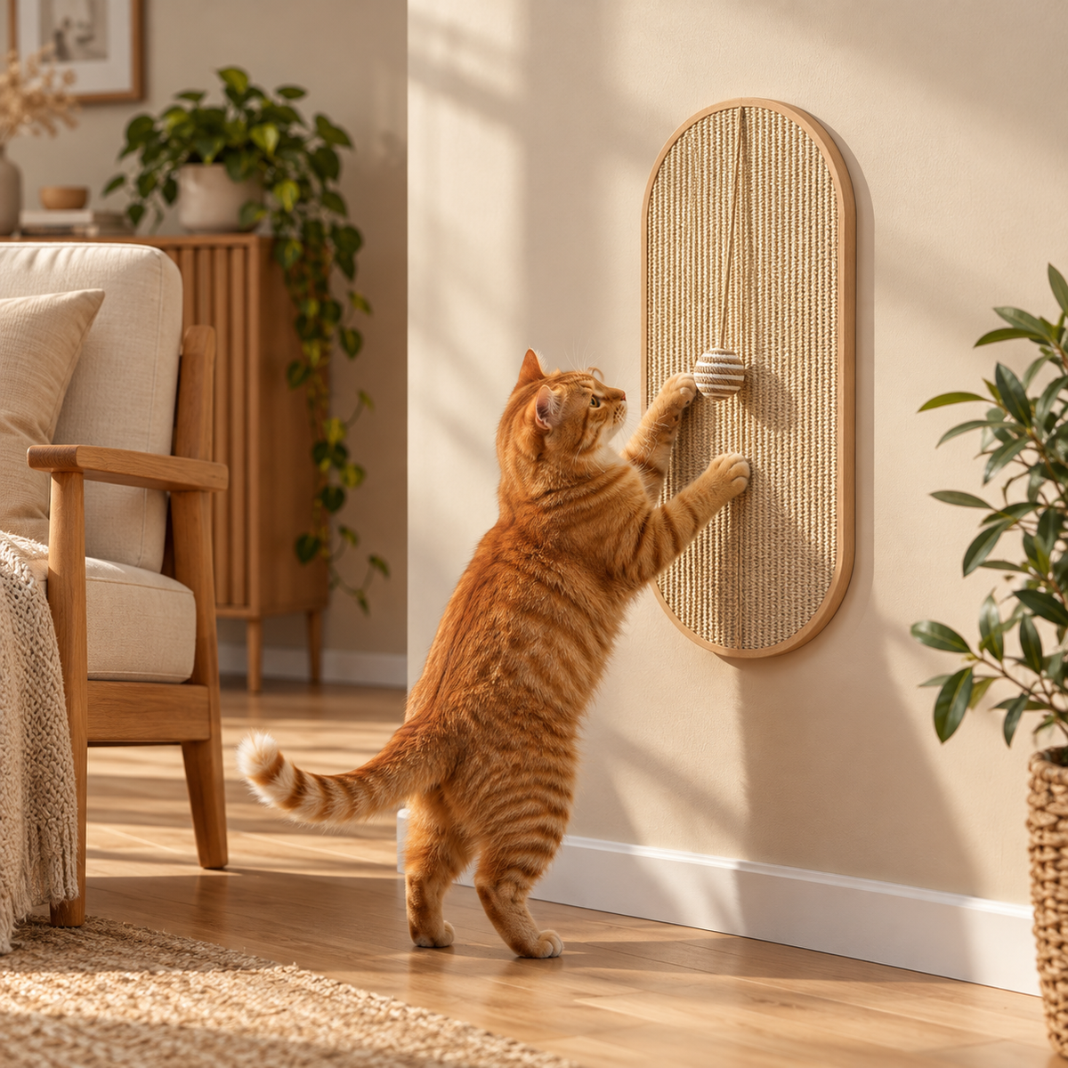 Griffoir à Chat Mural En Bois