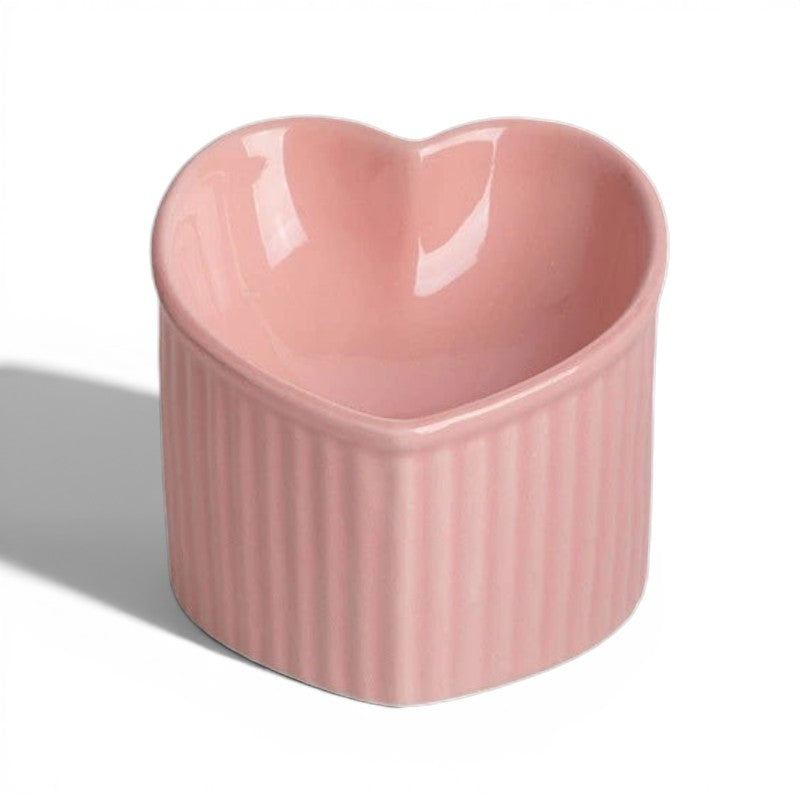 Heart-Shaped Cat Bowl