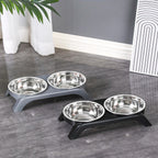 Double Stainless Steel Cat Bowl