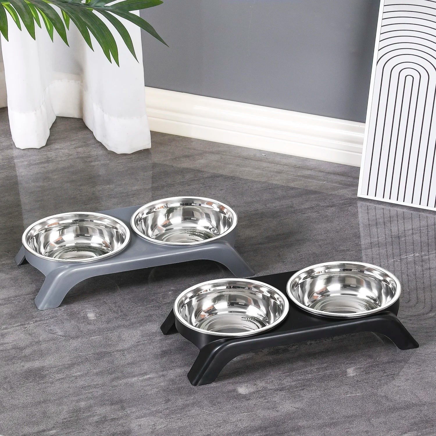 Double Stainless Steel Cat Bowl