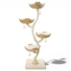 Arbre à chat Esprit Chat multi-niveaux en bois et sisal avec paniers confortables pour le repos et le jeu