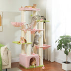 Arbre à chat multi-niveaux Esprit Chat avec griffoirs en sisal, hamacs et perchoirs pour le confort de vos félins.
