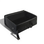 Bac à litière pliable Esprit Chat en tissu noir, pratique et portable pour les déplacements avec votre chat.