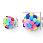 Esprit Chat - Balle multicolore en nylon pour chat, jouet interactif et auto-divertissant.