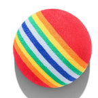 Petite balle arc-en-ciel Esprit Chat en mousse EVA douce et durable pour le jeu interactif des chats