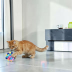Balle jouet multicolore en nylon pour chat, par Esprit Chat