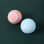 Balle interactive Esprit Chat en silicone rose et bleue, jouet pour chat électrique rotatif, 42mm