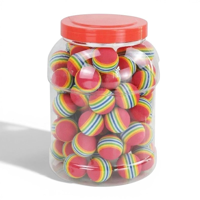Bocal rempli de petites balles arc-en-ciel en mousse EVA pour chat, jouet interactif Esprit Chat.