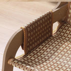 Banc pour chat Esprit Chat en rotin tressé beige et marron avec structure en bois robuste