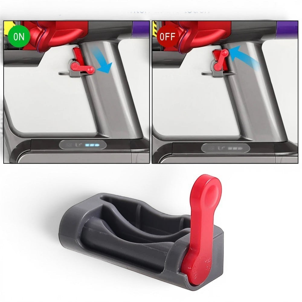 Bouton de verrouillage Esprit Chat pour aspirateur Dyson, accessoire pratique en plastique gris et rouge