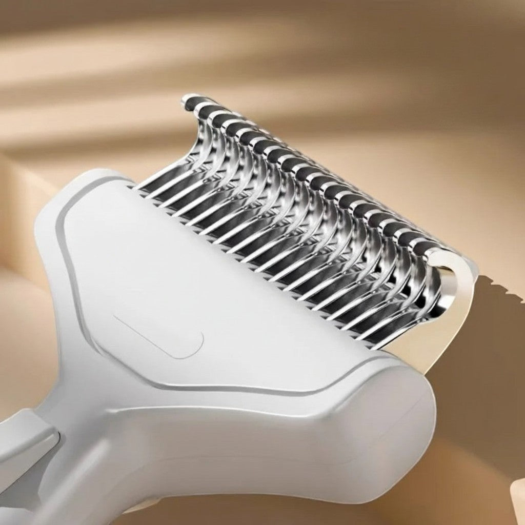 Brosse Esprit Chat en acier inoxydable pour démêler les poils longs des animaux
