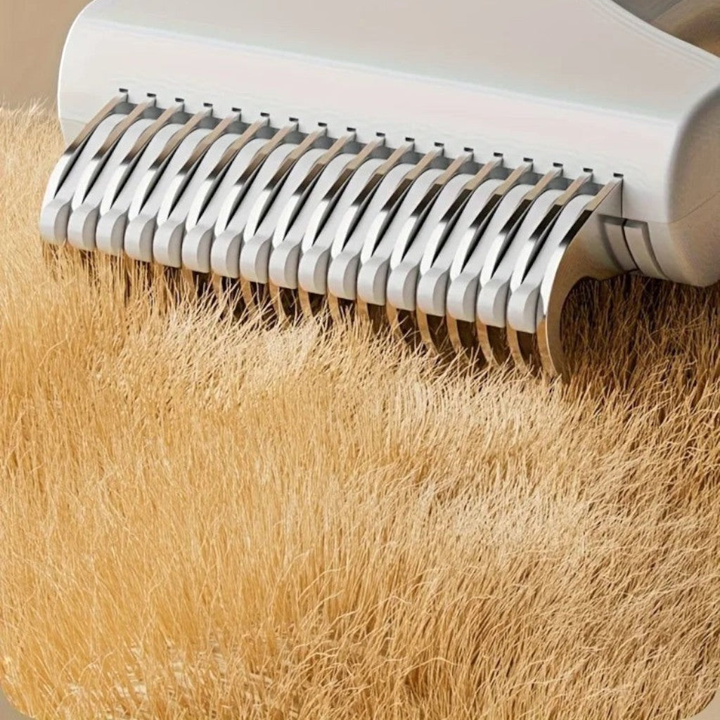 Brosse Esprit Chat en acier inoxydable pour démêler efficacement les poils longs des animaux