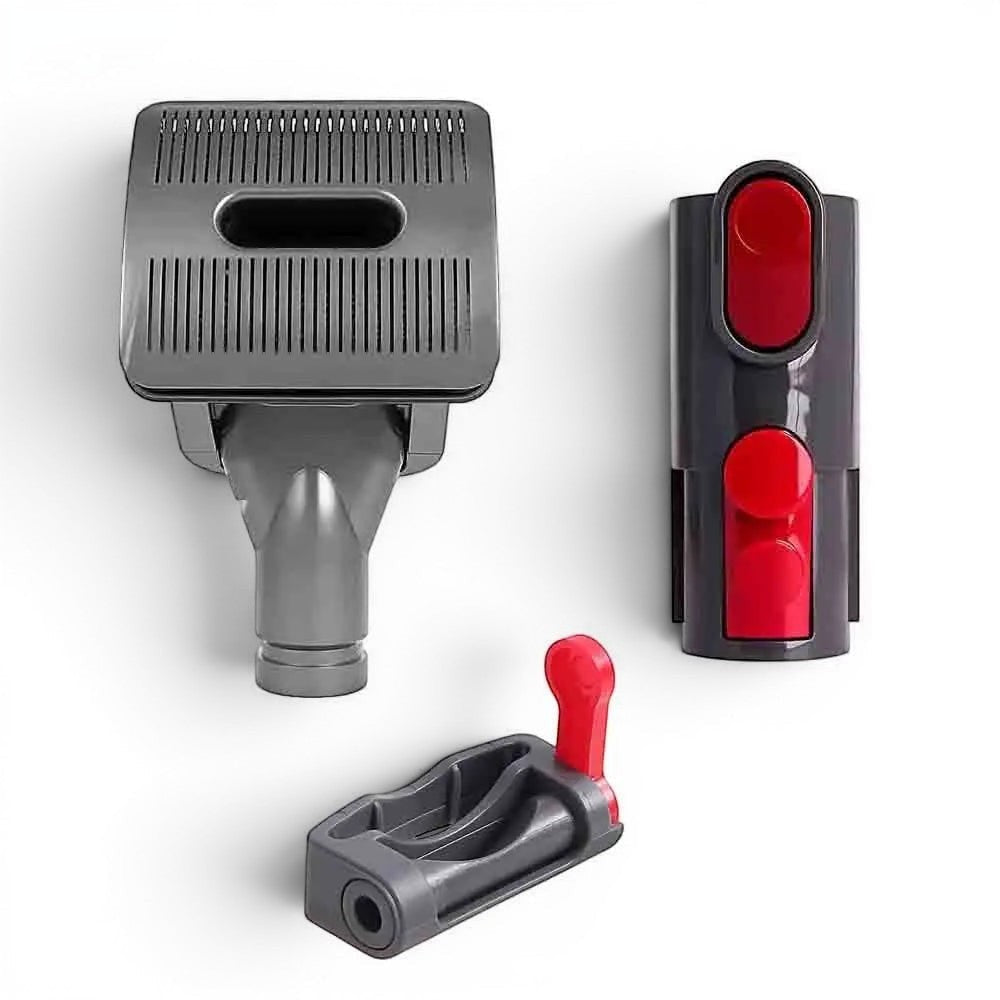 Kit de brosse de toilettage Esprit Chat pour aspirateur Dyson, accessoire en plastique gris et rouge pour poils d'animaux