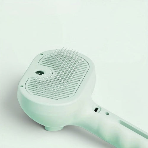 Brosse vapeur Esprit Chat en plastique vert menthe pour le toilettage et le massage doux des poils de chat