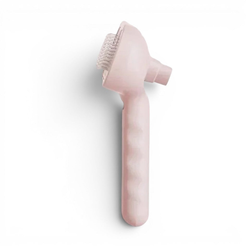 Brosse vapeur Esprit Chat rose pour le toilettage des animaux avec dimensions indiquées