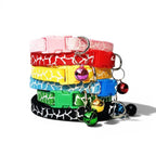 Colliers Esprit Chat réglables en polyester avec motif empreintes, grelot et boucle de sécurité pour chat ou petit chien