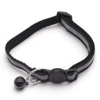 Collier pour chat Esprit Chat noir réfléchissant avec boucle de sécurité anti-étranglement et petite clochette