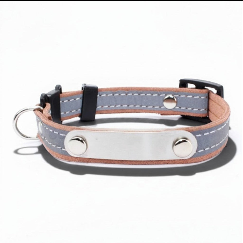 Collier Esprit Chat réfléchissant pour chat en velours coréen doux avec plaque d'identification personnalisable