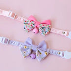 Colliers Esprit Chat ajustables en polyester avec nœud papillon floral et clochette pour chat et chiot