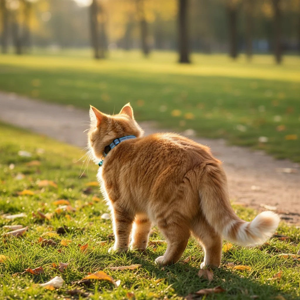 Collier réfléchissant bleu pour chat, accessoire de sécurité pour animaux de compagnie, par Esprit Chat