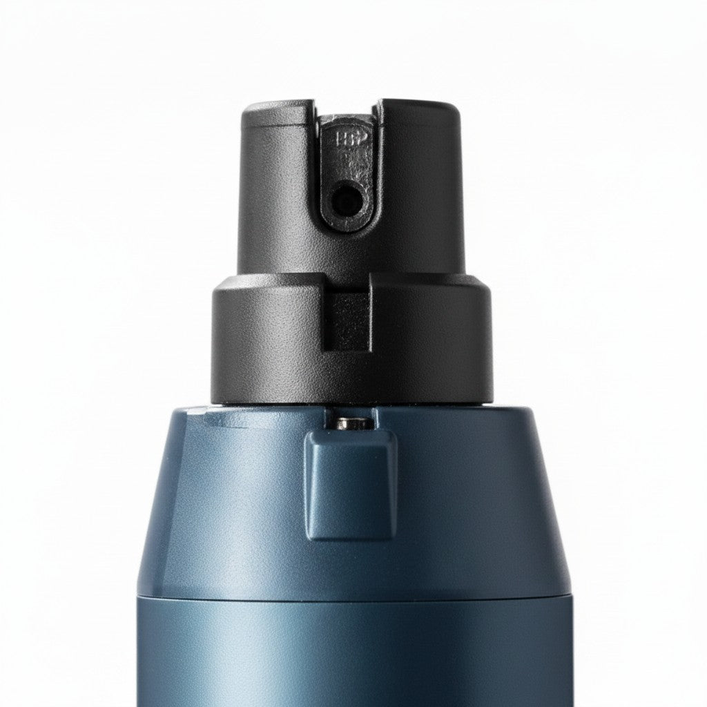 Coupe-griffe électrique Esprit Chat bleu et noir avec tête de meulage précise pour un soin des griffes sans stress.