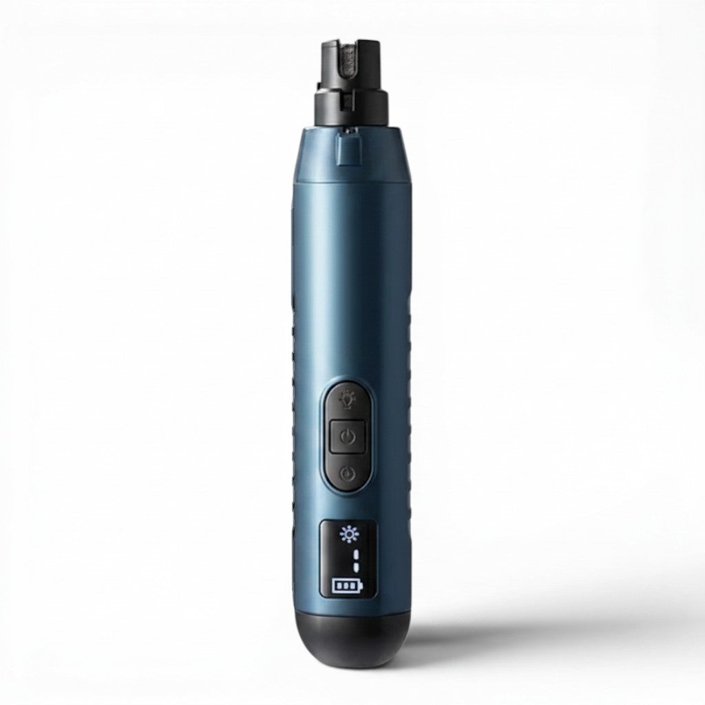 Coupe-griffe électrique Esprit Chat bleu avec éclairage LED, 5 vitesses et affichage numérique pour animaux
