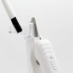 Coupe-griffe silencieux Esprit Chat blanc avec brosse de nettoyage, outil 2-en-1 rechargeable pour animaux