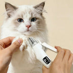 Coupe-ongle électrique Esprit Chat blanc avec écran LED pour couper et limer les griffes de chat en toute sécurité