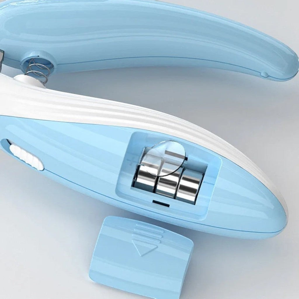 Coupe-ongles Esprit Chat bleu en acier inoxydable avec éclairage LED intégré pour couper les griffes en toute sécurité