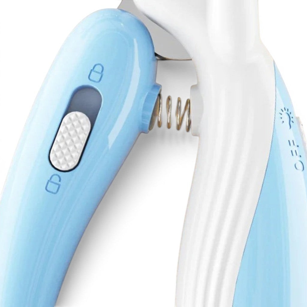 Coupe-ongles Esprit Chat bleu avec éclairage LED intégré et lames en acier inoxydable pour animaux de compagnie