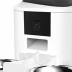 Distributeur automatique de croquettes Esprit Chat avec caméra intégrée et deux gamelles en acier inoxydable