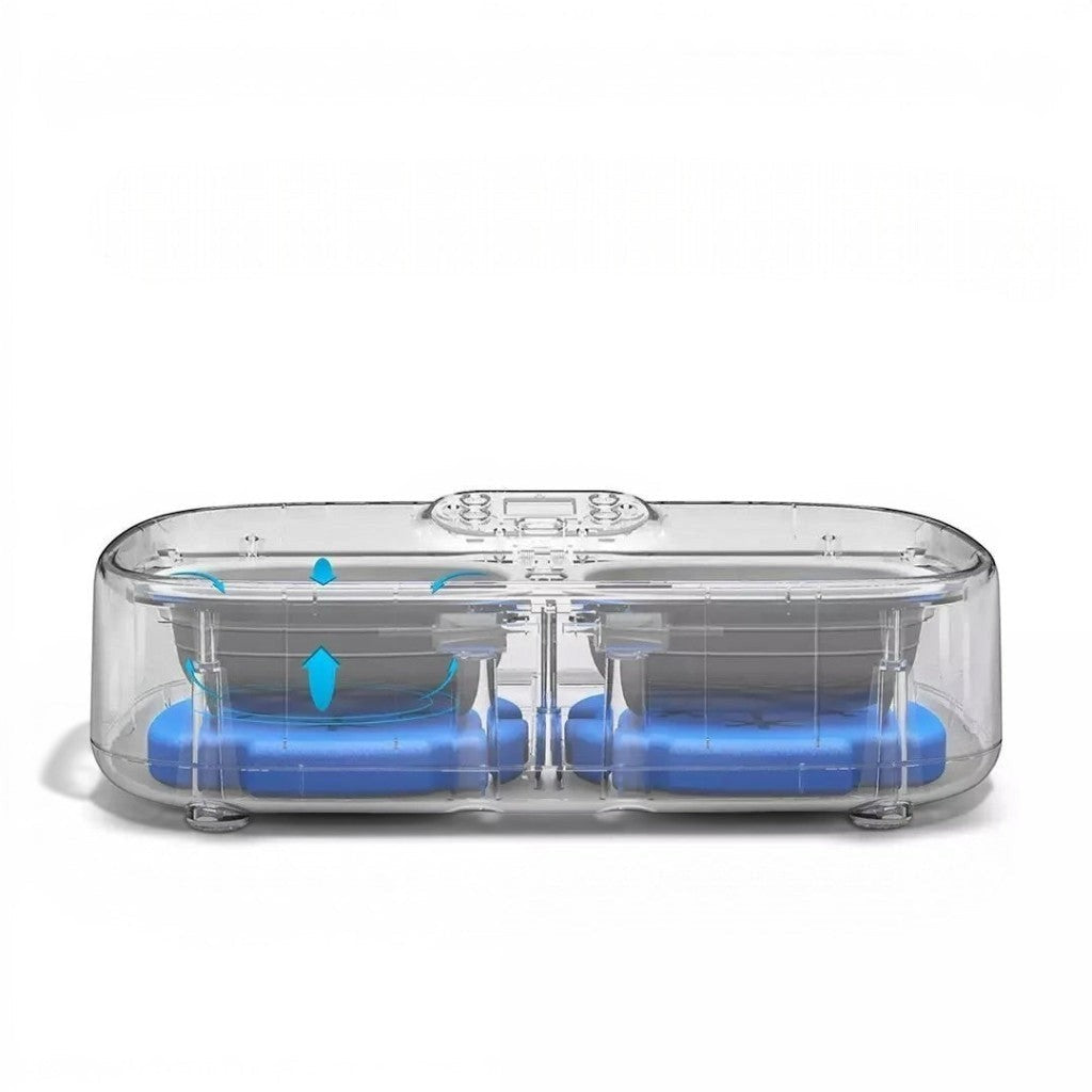Distributeur de croquettes programmable Esprit Chat en ABS transparent avec écran LCD pour une alimentation précise