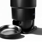 Distributeur automatique de croquettes Esprit Chat noir avec bol en acier inoxydable pour chat