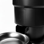 Distributeur automatique de croquettes Esprit Chat noir avec bol en acier inoxydable pour chat