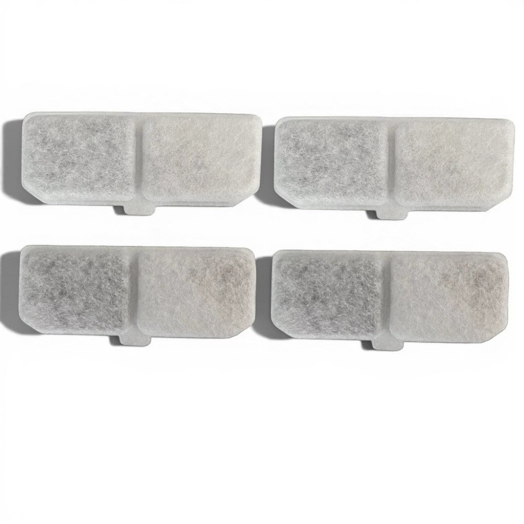 Esprit Chat Lot de 4 filtres pour fontaine à eau pour chat, filtration triple couche, plastique blanc