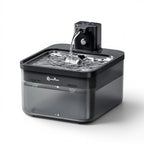 Fontaine à eau sans fil Esprit Chat en acier inoxydable avec réservoir transparent et système de filtration