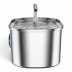 Fontaine à eau pour chat en acier inoxydable Esprit Chat, 3,2 L, avec filtration double et pompe silencieuse.