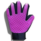 Gant de brossage Esprit Chat rose en TPR et maille pour masser et retirer les poils de votre chat