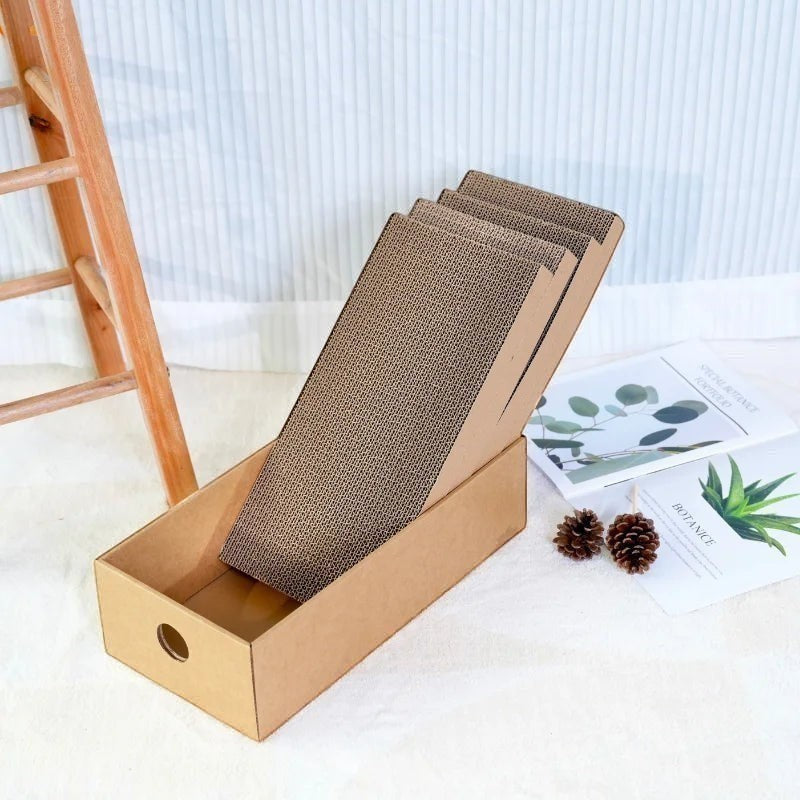 Griffoir pour chat Esprit Chat en carton ondulé à quatre niveaux avec base rectangulaire