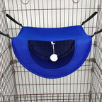 Hamac suspendu bleu Esprit Chat en maille respirante pour cage, idéal pour le repos des chats et petits animaux
