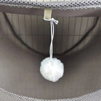 Hamac suspendu Esprit Chat pour chat en maille respirante grise avec un pompon blanc ludique pour le jeu