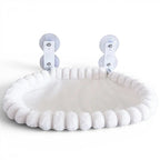 Hamac pour chat Esprit Chat blanc en peluche douce avec ventouses robustes pour fixation sur fenêtre