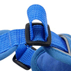 Harnais Esprit Chat bleu en nylon réfléchissant avec sangle réglable et boucle de sécurité pour chat
