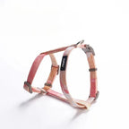 Harnais pour chat Esprit Chat rose à motif aquarelle avec boucles ajustables et anneau en métal
