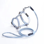 Harnais et laisse Esprit Chat bleu clair pour chat, ensemble réglable avec attaches sécurisées