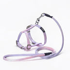 Harnais et laisse Esprit Chat pour chaton, motif tie-dye violet et rose avec attaches sécurisées