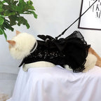 Harnais Esprit Chat noir avec tutu et nœud papillon pour chat, style élégant en nylon respirant