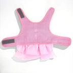 Harnais Esprit Chat rose pour petit chien ou chat en nylon respirant avec jupe à volants et fermeture ajustable