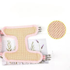 Harnais Esprit Chat rose en polyester respirant avec motif à carreaux pour chat et petit chien